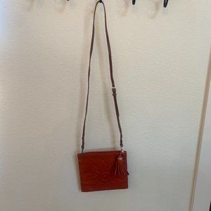 Brighton Piper Embossed Leather Crossbody